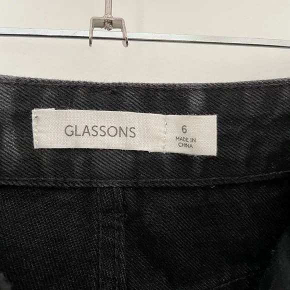 Glassons black wide leg jeans size 6 - Picture 2 of 3